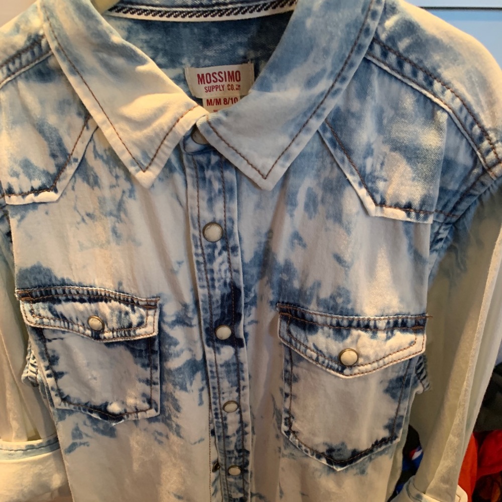 The dye boys snap down shirt